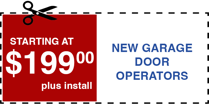 199 new garage door operators Hempstead